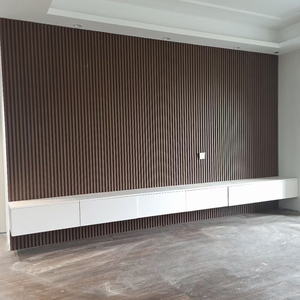 (铁刀木实木格栅)背景墙啡色收边条装饰护墙板小长城板安徽合肥