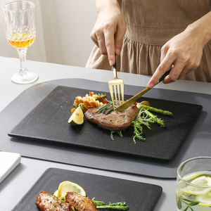 牛排餐盘刀叉套装家用轻奢情侣商用点心寿司西餐盘子高级感浅平盘