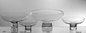 透明玻璃水果盘餐桌摆饰烛台现代简约欧式客厅家居样板房摆件