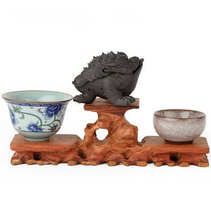 红木雕刻工艺品摆件奇石底座 中高两低托架 实木玉器紫砂茶壶底座