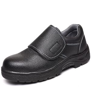 劳保鞋男电焊工皮鞋防砸防刺翻盖防尘耐油透气橡胶底牛皮超纤新款