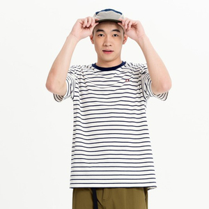 zuczug/素然专柜正品22夏新品男士运动条纹宽松短袖t恤a1221ts09