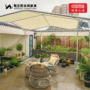 户外遮阳棚院子防雨防晒露台别墅花园庭院移动凉亭阳台室外遮阳篷