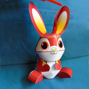 中秋兔子灯笼手工diy材料自制花灯活动卡通生肖传统大号动物元宵