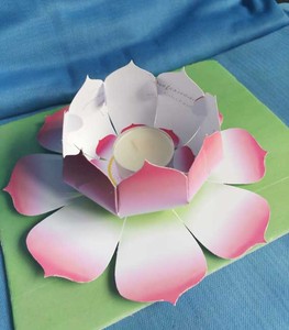 河灯diy材料荷花灯手工中秋蜡烛制作七夕许愿古风水灯创意