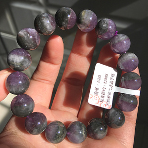 天然紫极光聚宝盆手链紫钛极光23auralite23水晶手串男女饰品礼物
