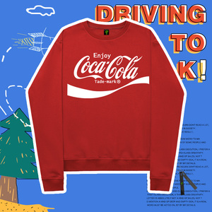 卫衣2020新款女网红款coca cola字母可口可乐联名宽松圆领情侣ins