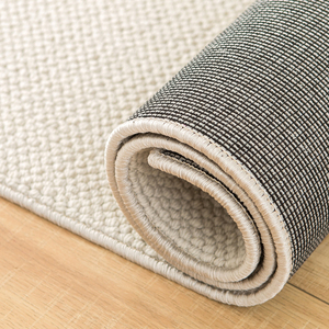 新西兰客厅羊毛地毯简约混纺纯色门厅大宅标配长方形地毯可定制