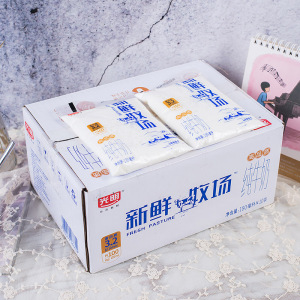 光明新鲜牧场小白袋180ml*12袋儿童学生营养早餐奶纯牛奶