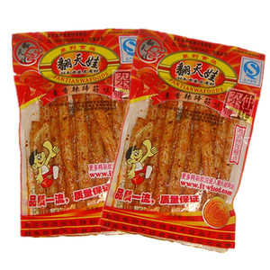 辣翻天素食面筋翻天娃21g*5包 香辣蹄筋味辣条 湖南特产 10份包邮