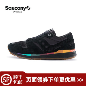 saucony索康尼azura正品男鞋经典黑色休闲鞋复古跑鞋型走黄金时代