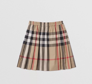 现货 burberry 22春夏 儿童女童经典格子半身裙短裙百褶裙