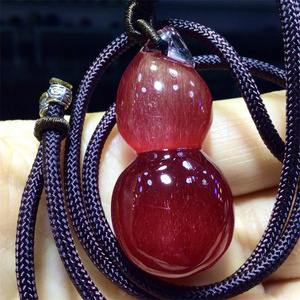 东海水晶天然红发晶顺发晶猫眼福禄葫芦红红火火吊坠