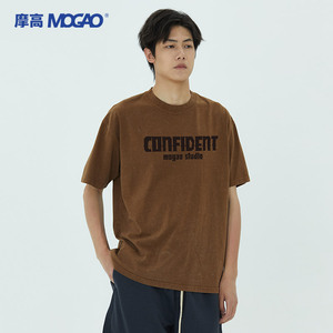 00摩高服饰官方旗舰店天猫mogao/摩高夏季新款潮牌男士白色纯棉圆领