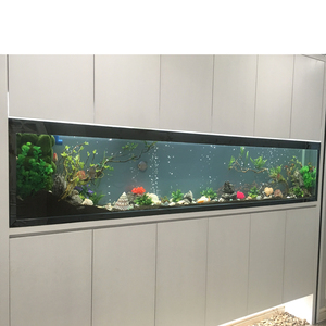定做鱼缸镶嵌式客厅墙壁鱼缸2018新款简约嵌入式玻璃鱼缸水族箱