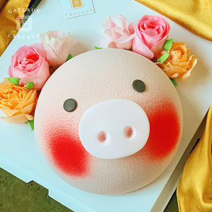 2019生肖猪蛋糕图图片