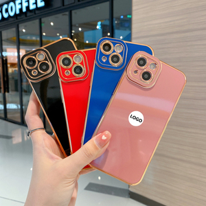 适用于iphone13pro瞳影电镀带标苹果12精孔软胶防摔xs手机壳批 发