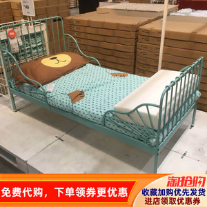 IKEA宜家儿童床米隆婴儿铁艺伸缩床加长床框架带床板代购国内