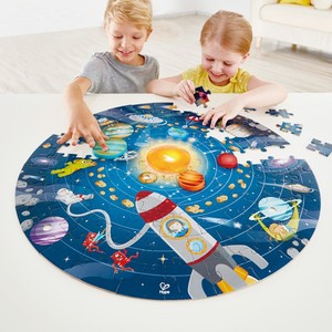 Hape太阳系星球拼图婴幼儿童益智力立体拼板男女孩宝宝木制质玩具