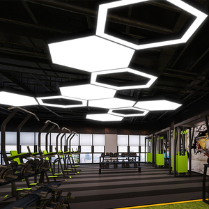 六边形吊灯led造型灯创意蜂巢办公室网咖健身房六角形工业风灯具