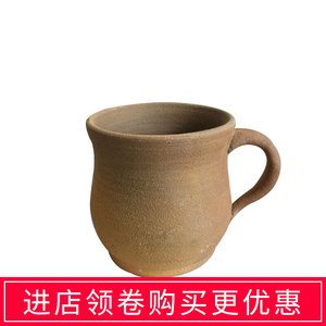 云南粗陶土陶杯 高温烧 土陶手工杯 复古大号喝茶杯 咖啡杯水杯