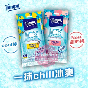 【蜂蜜柠檬+甜心桃】 现货！香港进口Tempo得宝湿纸巾10片抽取式