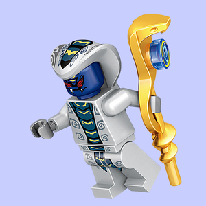 兼容乐高幻影忍者9456 人仔njo033摄魂派蛇怪军团-拉特拉权杖