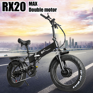 RX20寸宽轮胎可折叠山地车双驱电动自行车助力代步变速越野单车