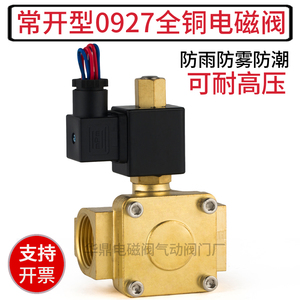 常开型0927电磁阀先导式耐高压水阀气阀AC220VDC24V 4分6分1寸2寸