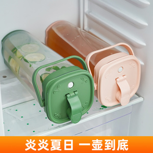 冰箱冷水壶家用耐高温凉水壶套装塑料耐热密封防尘水壶茶壶冰水壶