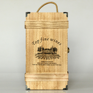 红酒盒子包装盒高档红酒礼盒装2支装空盒葡萄酒木箱子双支装通用