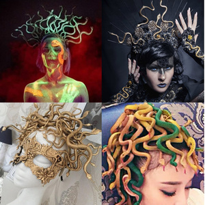 欧洲小镇蛇形美杜莎头饰蛇发女妖夸张创意头饰发饰毕业设计cos