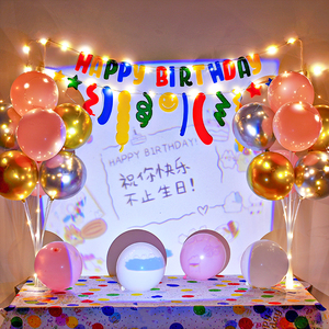 ins小红书同款生日快乐投影仪氛围灯背景装饰投影灯周岁场景布置