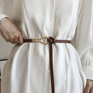 腰带女细装饰配衣服简约百搭真皮皮带女细韩版学生毛衣连衣裙大衣