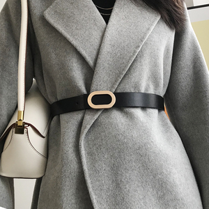 羊绒大衣黑色腰带