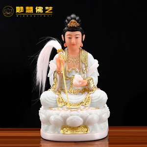 女娲娘娘神像汉白玉家用客厅供奉寺庙摆件大地之母补天女佛像12寸