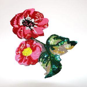 布贴衣服补丁时尚服装辅料饰品百搭花朵亮片刺绣手工diy设计装饰