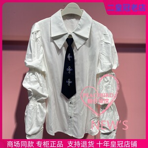 太平鸟女装2021冬a2cab4369国内代购a2cab436981时髦节袖衬衫