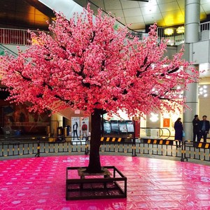 仿真桃花树室内室外大型造景装饰新年梅花许愿祈福落地樱花树假树