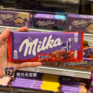 现货Milka Daim德国妙卡牛奶巧克力代姆松脆焦糖夹心巧克力