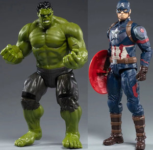 中动玩具 漫威 14寸 绿巨人 浩克 手办复仇者联盟模型关节可动