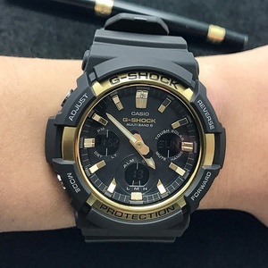 卡西欧手表 g-shock gaw-100g/b/pc/bnr /awg 太阳能电波防水男表
