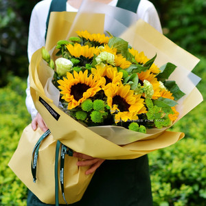 珠海鲜花速递向日葵大学毕业花束礼盒同城花店生日送花教师父亲节