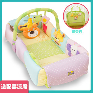 便携式婴儿床布艺棉布床中床宝宝bb睡床可折叠多功能易携带四季用