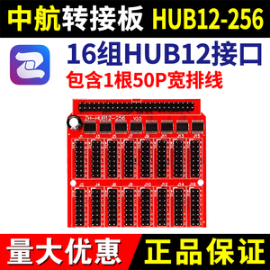 中航控制卡转接板ZH-Hub12-256网口U盘串口室外单色滚动LED显示屏