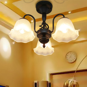 卧室灯饭厅美式复古铁艺客厅现代简约书房灯具北欧吸顶灯餐厅吊灯