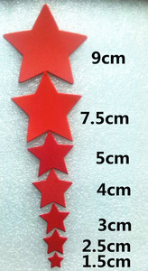 新款EVA海绵幼儿园儿童奖励贴纸红色五角星学生表扬带背胶