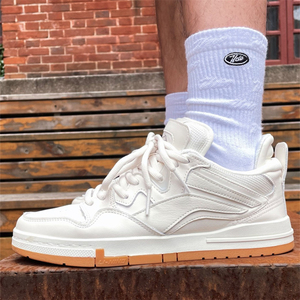 李宁li-ning惟吾pro新款男女低帮纯白生胶运动休闲板鞋aetr005-1