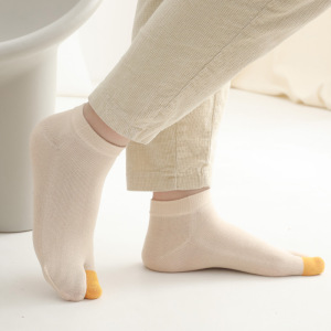 女士全棉二指袜短筒人字拖短袜日系防臭吸汗脚趾袜甜美两趾棉袜子