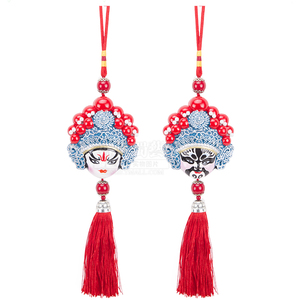 东方工意国粹中国特色京剧脸谱两面脸谱居家汽车挂件装饰车挂车饰